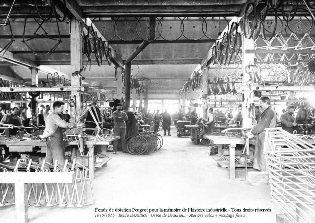 Vintage bike peugeot road bike factory